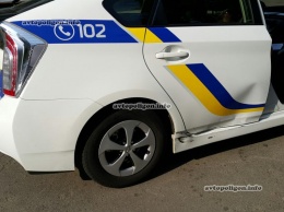 ДТП в Киеве: на Отрадном Toyota протаранила полицейский автомобиль. ФОТО