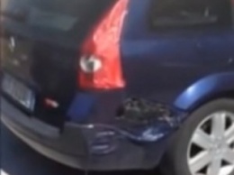 Renault Megane не выдержал жары (ВИДЕО)