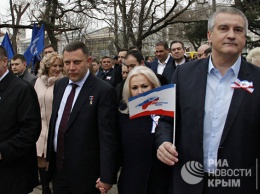 В Симферополе годовщину "Крымской весны" отметили праздничным шествием