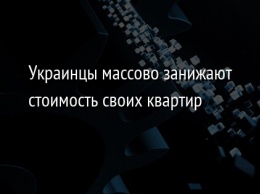 Украинцы массово занижают стоимость своих квартир