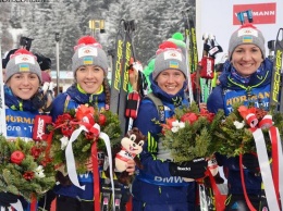 Женская сборная Украины по биатлону стала третьей в Кубке наций