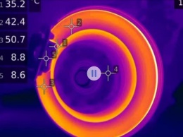 В Youtube опубликовано инфракрасное видео разогрева тормозных дисков