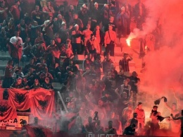 Матч Италия-Албания был приостановлен из-за фанатов гостей