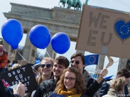 В Европе прошли демонстрации в поддержку единства Евросоюза