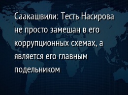 Саакашвили: Тесть Насирова не просто замешан в его коррупционных схемах, а является его главным подельником