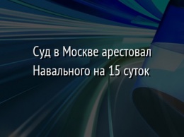 Суд в Москве арестовал Навального на 15 суток