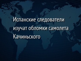 Испанские следователи изучат обломки самолета Качиньского