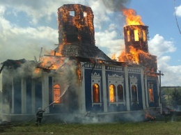 На Яблочный Спас в Николаевской области сгорела церковь