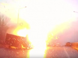 ВИДЕО огненного ДТП на России: Daewoo Matiz уничтожил ГАЗель
