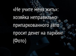 «Не учите меня жить»: хозяйка неправильно припаркованного авто просит денег на паркинг (Фото)