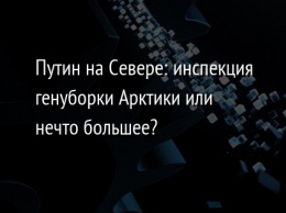 Путин на Севере: инспекция генуборки Арктики или нечто большее?