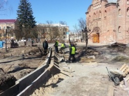 Сквер Хмельницкого в Чернигове закончат делать через три месяца