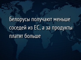 Белорусы получают меньше соседей из ЕС, а за продукты платят больше