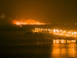 Масштабный пожар на Осокорках в Киеве