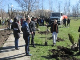 В сквере Покровска более 100 человек приняли участие в «зеленой» акции