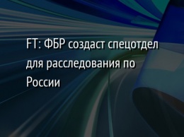 FT: ФБР создаст спецотдел для расследования по России