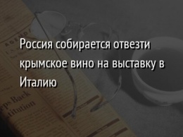 Россия собирается отвезти крымское вино на выставку в Италию