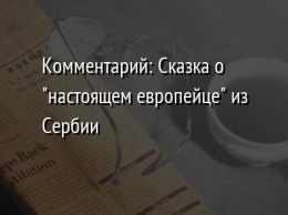 Комментарий: Сказка о "настоящем европейце" из Сербии