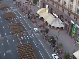 Беспилотник снял видео репетиции парада ко Дню Независимости