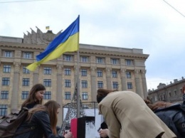 В Харькове в годовщину освобождения ОГА установили блокпост ЕС