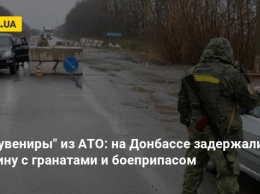 Вез "сувениры" из АТО: на Донбассе задержали мужчину с гранатами и боеприпасом