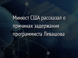 Минюст США рассказал о причинах задержания программиста Левашова