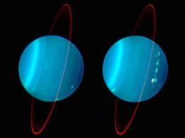 Hubble запечатлел полярные сияния на Уране