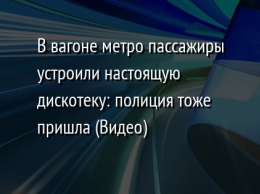 В вагоне метро пассажиры устроили настоящую дискотеку: полиция тоже пришла (Видео)