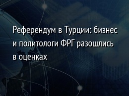 Референдум в Турции: бизнес и политологи ФРГ разошлись в оценках