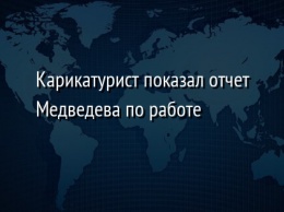 Карикатурист показал отчет Медведева по работе