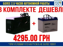 220 Volt презентовал сниженные цены на комплект из ИБП и АКБ