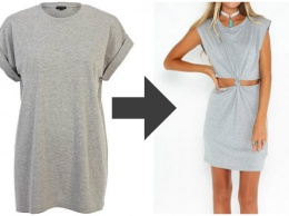 За 5 минут: как сделать крутое летнее платье из ненужной футболки