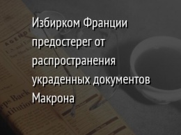 Избирком Франции предостерег от распространения украденных документов Макрона