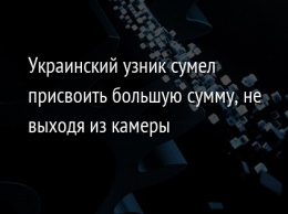 Украинский узник сумел присвоить большую сумму, не выходя из камеры