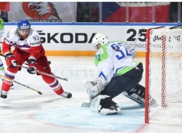 Хоккеисты Чехии нанесли пятое поражение сборной Словении на чемпионате мира
