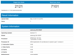 Samsung Galaxy S8 с Exynos 8895 набрал в Geekbench более 7000 баллов