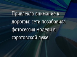 Привлекла внимание к дорогам: сети позабавила фотосессия модели в саратовской луже