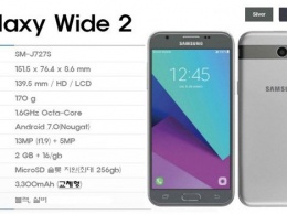 В Южной Корее в продажу поступил Samsung Galaxy Wide 2