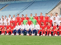 Российская сборная сделала коллективную фотографию на "Арене Химки"