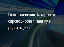 Глава боевиков Захарченко спровоцировал панику в рядах «ДНР»