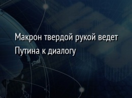 Макрон твердой рукой ведет Путина к диалогу