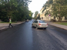 В Петербурге по вине автоледи произошло ДТП с участием мотоциклиста