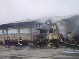 В Олешковском районе горели грузовики