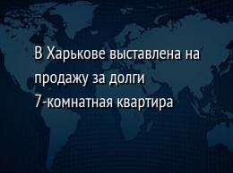 В Харькове выставлена на продажу за долги 7-комнатная квартира