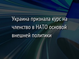 Украина признала курс на членство в НАТО основой внешней политики