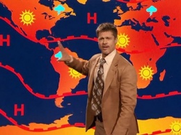 Брэд Питт теперь работает ведущим прогноза погоды (видео)