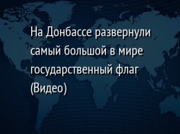 На Донбассе развернули самый большой в мире государственный флаг (Видео)