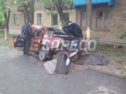 ДТП в Киеве: Daewoo превратилась в груду металлолома