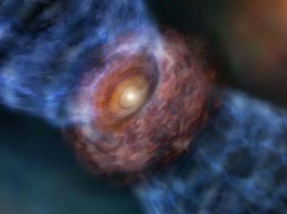 Телескоп ALMA зафиксировал выбросы пыли из массивной звезды