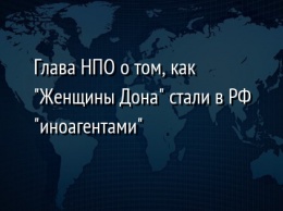 Глава НПО о том, как "Женщины Дона" стали в РФ "иноагентами"